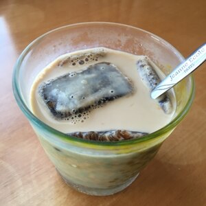 氷コーヒーでカフェ風アイスオレ(｡･ω･)_旦~